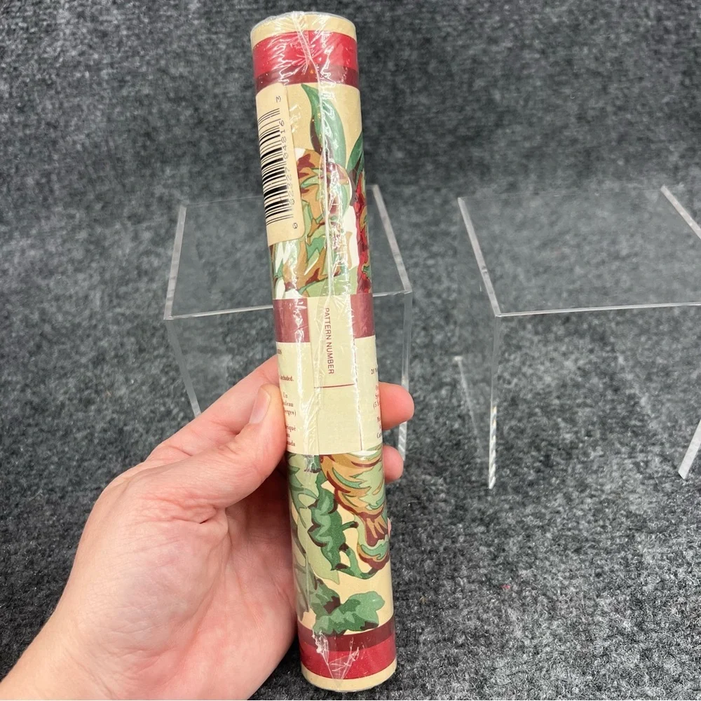 Waverly Wallpaper Border Pattern 570493 Maroon & Green